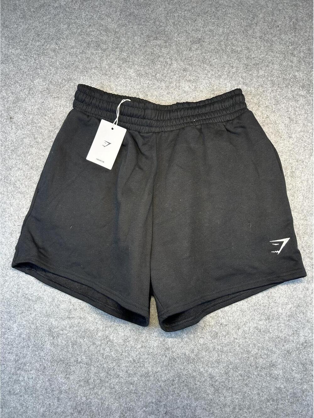 NWT Gymshark GS Womens Sweatshorts Size S Black Lifting Rest Day Training
